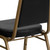 Flash Furniture FD-BHF-1-ALLGOLD-BK-GG Black Vinyl Upholstered Trapezoidal Back Panel Gold Powder Coated Frame Finish Hercules Series Stacking Banquet Chair