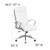 Flash Furniture GO-2192-WH-GG White Bonded Leather Padded Arms High Back Design Executive Swivel Office Chair