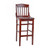 Flash Furniture XU-DG-W0006BAR-MAH-GG Mahogany Finish Seat With Schoolhouse Back Mahogany Finish Beechwood Frame Hercules Series Restaurant Bar Stool