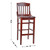 Flash Furniture XU-DG-W0006BAR-MAH-GG Mahogany Finish Seat With Schoolhouse Back Mahogany Finish Beechwood Frame Hercules Series Restaurant Bar Stool