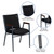 Flash Furniture XU-60154-BK-GG Black Dot Pattern Polyester Upholstered Hercules Series Heavy Duty Stacking Chair