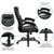 Flash Furniture GO-724H-BK-LEA-GG Black Bonded Leather Padded Arms High Back Design Overstuffed Executive Swivel Office Chair