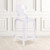 Flash Furniture OW-TEARBACK-24-GG Transparent Crystal Molded Polycarbonate Tear Back Ghost Counter Stool