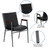 Flash Furniture XU-60154-BK-VYL-GG Black Vinyl Upholstered Hercules Series Heavy Duty Stacking Chair