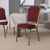 Flash Furniture FD-C01-ALLGOLD-3169-GG Burgundy Fabric Upholstered Gold Powder Coated Frame Finish Hercules Series Stacking Banquet Chair