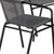 Flash Furniture TLH-073SQ-037GY4-GG Gray Steel Square Table Set with 4 Chairs