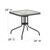 Flash Furniture TLH-073SQ-037GY4-GG Gray Steel Square Table Set with 4 Chairs