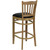 Flash Furniture XU-DGW0008BARVRT-NAT-BLKV-GG Black Vinyl Seat With Slat Back Natural Finish Beechwood Frame Hercules Series Restaurant Bar Stool