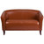 Flash Furniture 111-2-CG-GG Cognac LeatherSoft with Cherry Stained Wood Feet Hercules Imperial Series Reception Loveseat