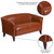 Flash Furniture 111-2-CG-GG Cognac LeatherSoft with Cherry Stained Wood Feet Hercules Imperial Series Reception Loveseat