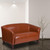 Flash Furniture 111-2-CG-GG Cognac LeatherSoft with Cherry Stained Wood Feet Hercules Imperial Series Reception Loveseat