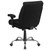 Flash Furniture GO-2073F-GG Black Polyester Padded Arms Mid Back Design Hercules Series Big & Tall Executive Swivel Office Chair
