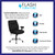 Flash Furniture GO-2073F-GG Black Polyester Padded Arms Mid Back Design Hercules Series Big & Tall Executive Swivel Office Chair