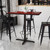 Flash Furniture XU-MAHTB-3042-T2230B-3CFR-GG Mahogany Laminate Rectangular Plastic Top PVC T-Mold Edge Table