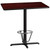 Flash Furniture XU-MAHTB-3042-T2230B-3CFR-GG Mahogany Laminate Rectangular Plastic Top PVC T-Mold Edge Table