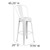 Flash Furniture CH-31320-30GB-WH-GG White Galvanized Steel With Drain Hole In Seat Bar Stool