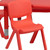 Flash Furniture YU-YCX-0013-2-RECT-TBL-RED-E-GG 48" W x 24" D x 14.5" - 23.75" Adjustable Height Red Rectangular Preschool Activity Table Set with 6 Chairs