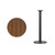 Flash Furniture XU-RD-24-WALTB-TR18B-GG Walnut Laminate Round Top PVC T-Mold Edge Table