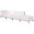 Flash Furniture ZB-IMAG-SET9-WH-GG White LeatherSoft With Integrated Stainless Steel Legs Modular Hercules Imagination Series Chair And Ottoman Set