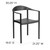 Flash Furniture RUT-418-BK-GG Black Plastic Seat and Back Heavy Duty Metal Leg Hercules Series Cafe Stacking Chair