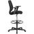 Flash Furniture GO-2100-A-GG Mid-Back Design Black Adjustable Arms Ergonomic Swivel Drafting Stool