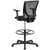 Flash Furniture GO-2100-A-GG Mid-Back Design Black Adjustable Arms Ergonomic Swivel Drafting Stool