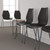 Flash Furniture RUT-288-BK-GG Black Metal Frame Retro Modern Design Hercules Series Stacking Chair