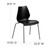 Flash Furniture RUT-288-BK-GG Black Metal Frame Retro Modern Design Hercules Series Stacking Chair