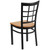 Flash Furniture XU-DG6Q3BWIN-NATW-GG Metal Window Pane Back .62" Thick Natural Finish Plywood Seat Hercules Series Restaurant Chair