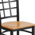 Flash Furniture XU-DG6Q3BWIN-NATW-GG Metal Window Pane Back .62" Thick Natural Finish Plywood Seat Hercules Series Restaurant Chair