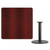 Flash Furniture XU-MAHTB-4242-TR24-GG 42”W x 42”D x 31-1/8”H Melamine Core With Mahogany Laminate Finish Cast Iron Column With Black Powder Coated Finish Square Dining Height Table