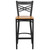 Flash Furniture XU-6F8BXBK-BAR-NATW-GG Natural Finish Seat Steel Black Powder Coated Frame Hercules Series Restaurant Bar Stool