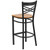 Flash Furniture XU-6F8BXBK-BAR-NATW-GG Natural Finish Seat Steel Black Powder Coated Frame Hercules Series Restaurant Bar Stool