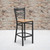 Flash Furniture XU-6F8BXBK-BAR-NATW-GG Natural Finish Seat Steel Black Powder Coated Frame Hercules Series Restaurant Bar Stool