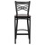 Flash Furniture XU-6F8BXBK-BAR-WALW-GG Walnut Finish Seat Steel Black Powder Coated Frame Hercules Series Restaurant Bar Stool