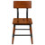 Flash Furniture 2-XU-DG-W0236-GG Rustic Walnut Finish Beechwood Frame Wood Back and Seat Dining Chair