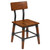 Flash Furniture 2-XU-DG-W0236-GG Rustic Walnut Finish Beechwood Frame Wood Back and Seat Dining Chair