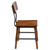 Flash Furniture 2-XU-DG-W0236-GG Rustic Walnut Finish Beechwood Frame Wood Back and Seat Dining Chair