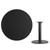 Flash Furniture XU-RD-42-BLKTB-TR24-GG 42" Dia. Round Black Laminated Dining Height Table with Pedestal Base