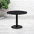Flash Furniture XU-RD-42-BLKTB-TR24-GG 42" Dia. Round Black Laminated Dining Height Table with Pedestal Base