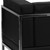 Flash Furniture ZB-IMAG-SECT-SET7-GG Black LeatherSoft With Stainless Steel Legs Modular Hercules Imagination Series Sectional