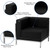 Flash Furniture ZB-IMAG-SECT-SET7-GG Black LeatherSoft With Stainless Steel Legs Modular Hercules Imagination Series Sectional
