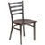 Flash Furniture XU-DG694BLAD-CLR-WALW-GG Metal Ladder Back .62" Thick Walnut Finish Plywood Seat Hercules Series Restaurant Chair