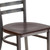Flash Furniture XU-DG694BLAD-CLR-WALW-GG Metal Ladder Back .62" Thick Walnut Finish Plywood Seat Hercules Series Restaurant Chair