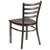 Flash Furniture XU-DG694BLAD-CLR-WALW-GG Metal Ladder Back .62" Thick Walnut Finish Plywood Seat Hercules Series Restaurant Chair