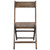 Flash Furniture 4-WFC-SLAT-AB-GG 16"W x 19.5" D x 29.5" H Rustic Wood Slatted Seat Folding Chair