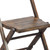 Flash Furniture 4-WFC-SLAT-AB-GG 16"W x 19.5" D x 29.5" H Rustic Wood Slatted Seat Folding Chair