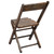 Flash Furniture 4-WFC-SLAT-AB-GG 16"W x 19.5" D x 29.5" H Rustic Wood Slatted Seat Folding Chair