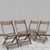 Flash Furniture 4-WFC-SLAT-AB-GG 16"W x 19.5" D x 29.5" H Rustic Wood Slatted Seat Folding Chair