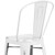 Flash Furniture ET-3534-30-WH-GG White Galvanized Steel Drain Holes In Seat Bar Stool